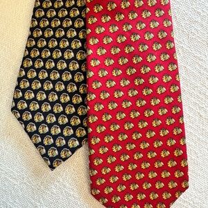 Chicago Blackhawk Silk Ties (2)